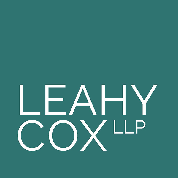 Leahy Cox White Logo